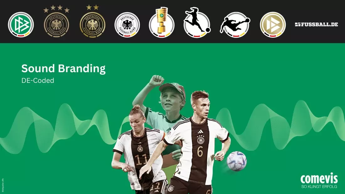 Klangvolles Passspiel: comevis & der Deutsche Fußball-Bund enthüllen das Sound Branding sowie das Soundlogo für die Marken des DFB - Bild: presseportal.de