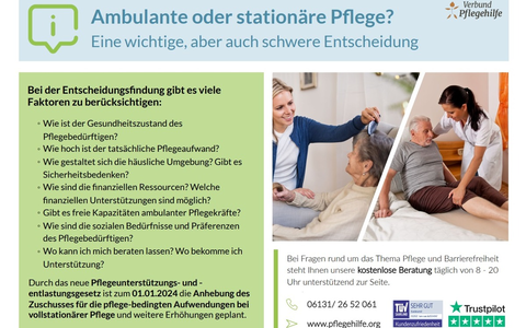Ambulante oder stationäre Pflege? Eine wichtige, aber auch schwere Entscheidung - Foto: presseportal.de