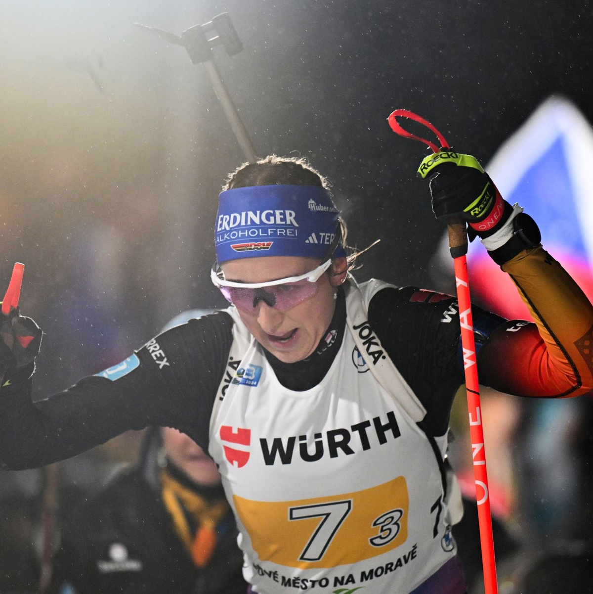 Patzte beim Schießen: Franziska Preuß. - Foto: Hendrik Schmidt/dpa