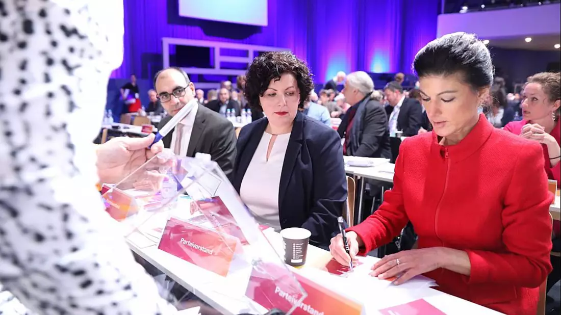 Shervin Haghsheno, Christian Leye, Sahra Wagenknecht (Archiv) - Bild: über dts Nachrichtenagentur