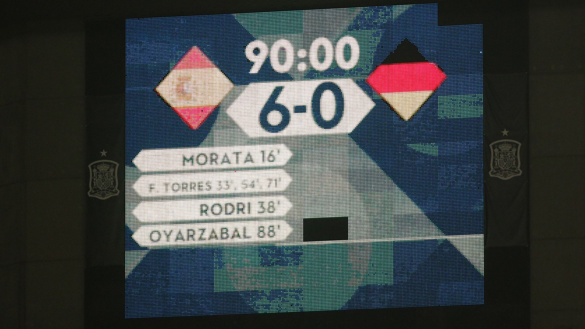 Im November 2020 verlor die DFB-Elf in der Nations League mit 0:6 gegen Spanien. - Foto: Daniel Gonzales Acuna/dpa