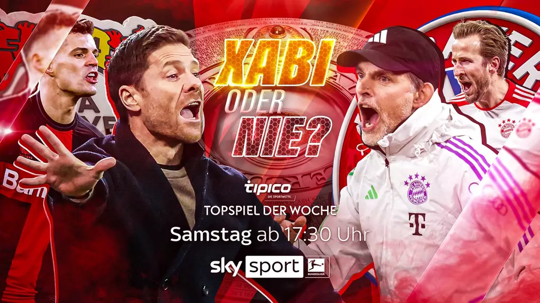 Xabi oder nie? Bayer Leverkusen gegen den FC Bayern im Duell um die Tabellenspitze am Samstag live nur bei Sky Sport - Bild: presseportal.de
