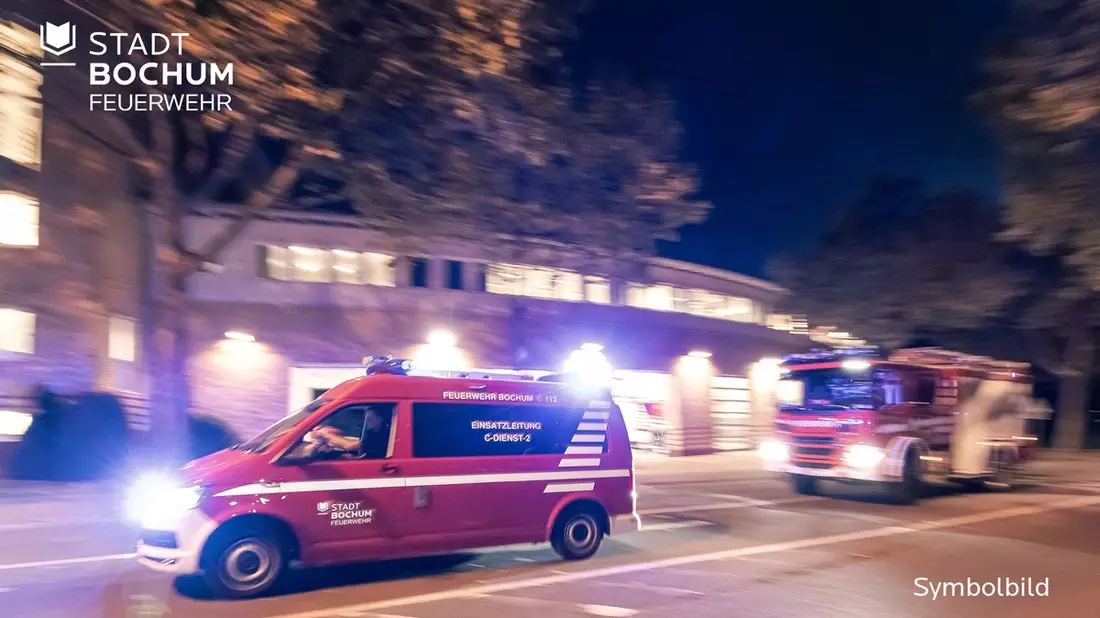 FW-BO: Schulbus sollte auf der Autobahn brennen. - Bild: presseportal.de