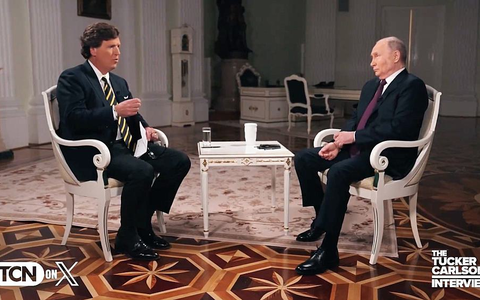 Tucker Carlson interviewt Wladimir Putin am 06.02.2024 - Foto: über dts Nachrichtenagentur