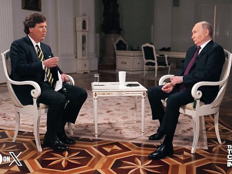 Tucker Carlson interviewt Wladimir Putin am 06.02.2024 - Foto: über dts Nachrichtenagentur