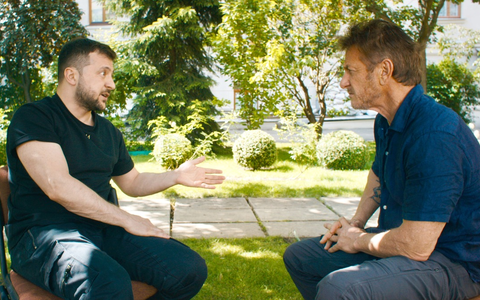 Sean Penn in der Ukraine: The HISTORY Channel zeigt zweistündige Doku des Hollywoodstars über Wolodymyr Selenskyj im April als exklusive deutsche TV-Premiere - Foto: presseportal.de