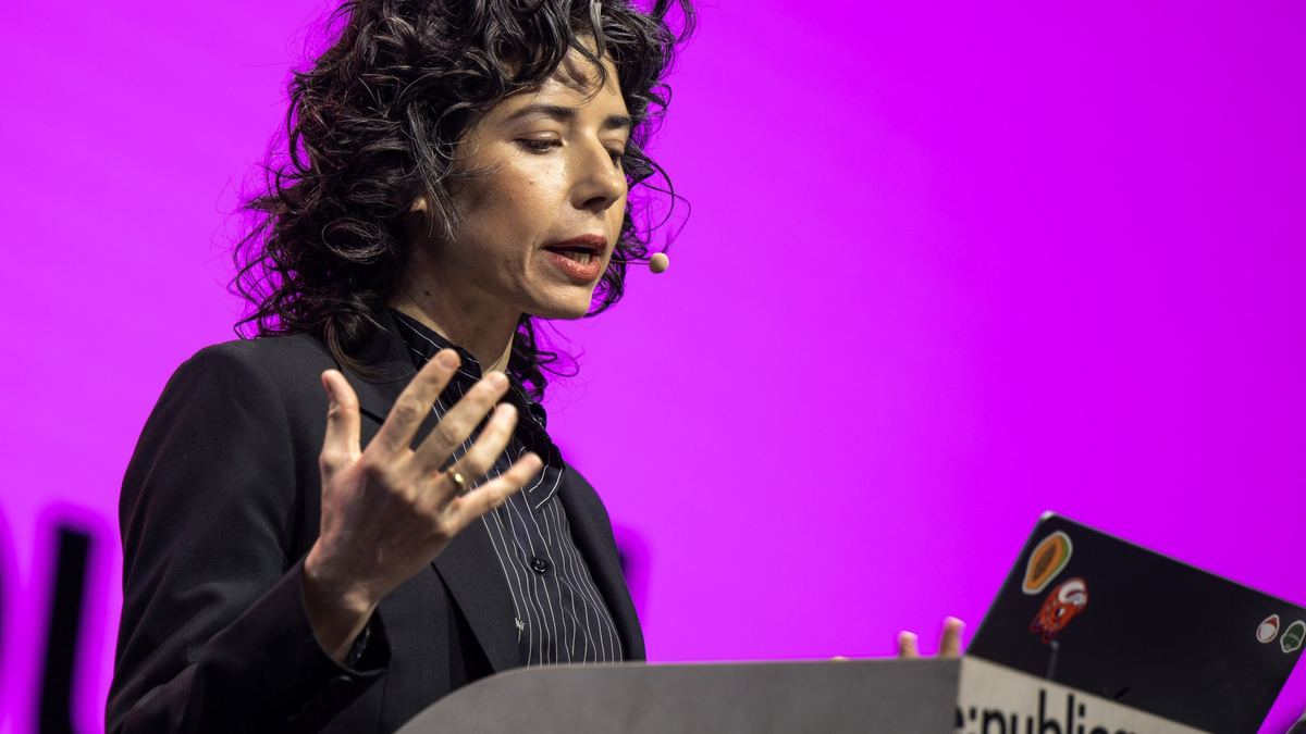 Die amerikanische KI-Expertin Meredith Whittaker erhält in diesem Jahr den Helmut-Schmidt-Zukunftspreis. - Foto: Monika Skolimowska/dpa