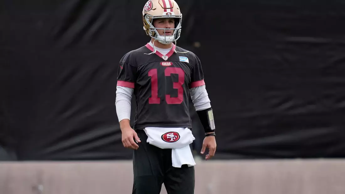 Wurde im Draft an letzter Stelle gezogen: 49ers-Quarterback Brock Purdy (13). - Bild: John Locher/AP/dpa