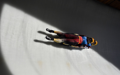Jessica Degenhardt und Cheyenne Rosenthal feierten in Oberhof im Doppelsitzer einen Bahnrekord. - Foto: Martin Schutt/dpa