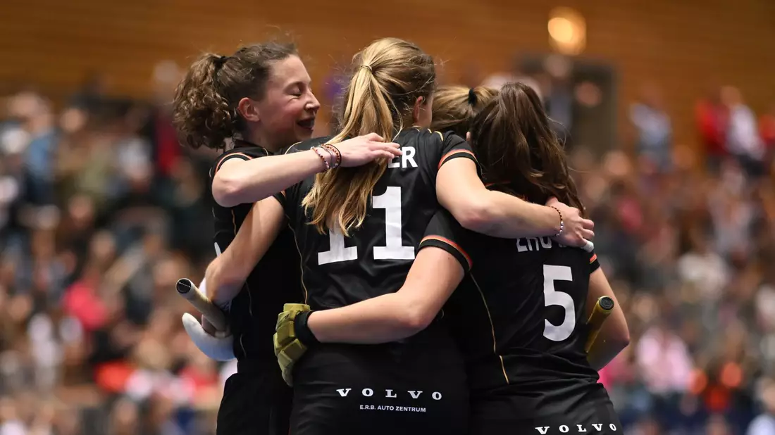 Die deutschen Hockey-Frauen stehen im Finale der Hallen-EM. - Bild: Sebastian Christoph Gollnow/dpa