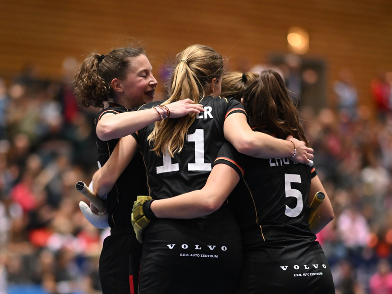Die deutschen Hockey-Frauen stehen im Finale der Hallen-EM. - Foto: Sebastian Christoph Gollnow/dpa