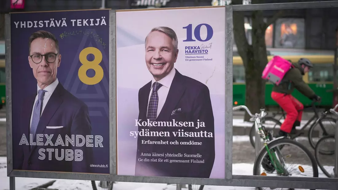 In der ersten Wahlrunde erhielten der konservative Stubb und der Grünen-Politiker Haavisto vor zwei Wochen die meisten Stimmen der neun Kandidatinnen und Kandidaten. - Bild: Sergei Grits/AP/dpa
