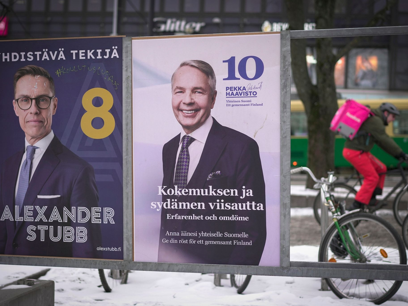 In der ersten Wahlrunde erhielten der konservative Stubb und der Grünen-Politiker Haavisto vor zwei Wochen die meisten Stimmen der neun Kandidatinnen und Kandidaten. - Foto: Sergei Grits/AP/dpa