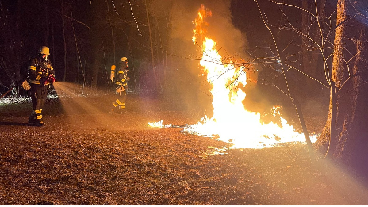 FW-M: Dixi niedergebrannt (Untergiesing) - Foto: presseportal.de