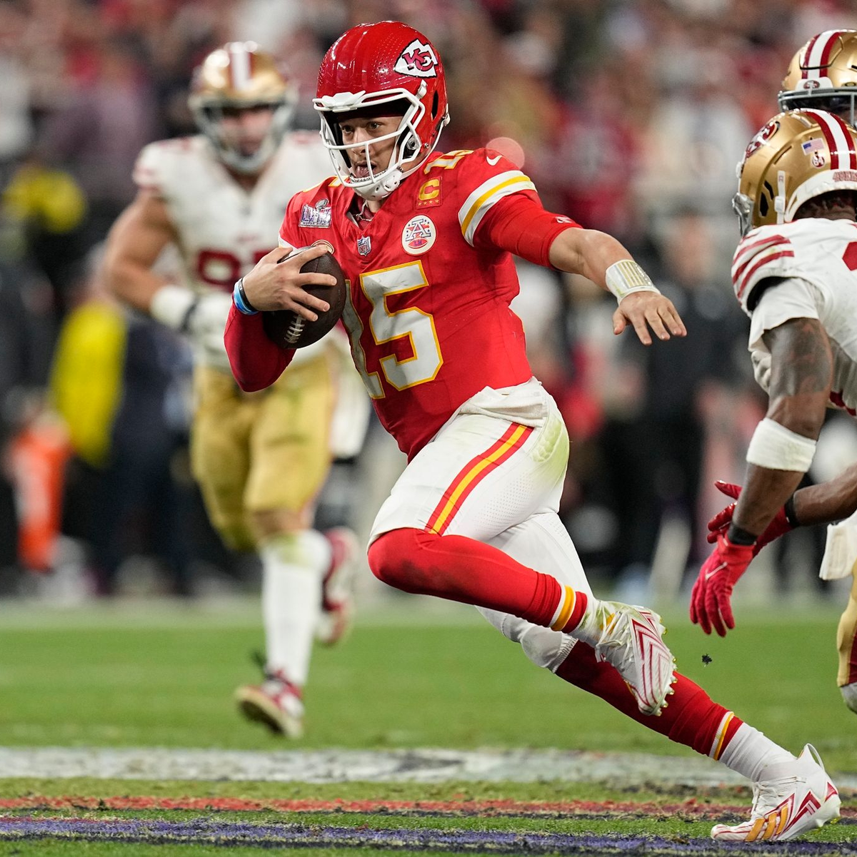 Der zweite Touchdown von Patrick Mahomes entschied die Partie. - Foto: Eric Gay/AP/dpa