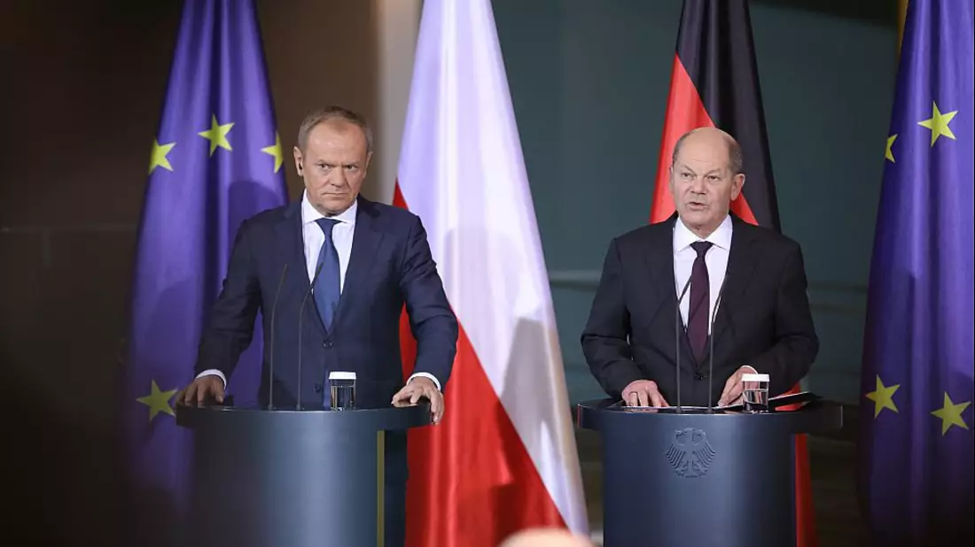 Donald Tusk und Olaf Scholz am 12.02.2024 - Bild: über dts Nachrichtenagentur
