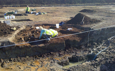 Ddie Ausgrabungsstätte im mittelenglischen Aylesbury. - Foto: -/Oxford Archaeology/dpa