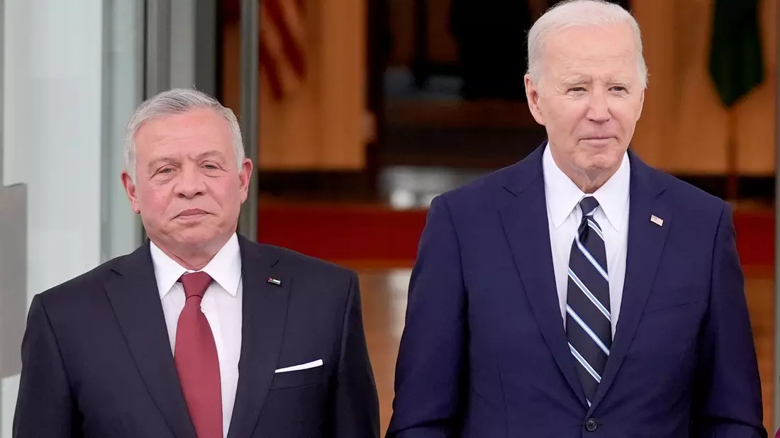 US-Präsident Joe Biden (r) und der jordanische König Abdullah II. rufen zum Schutz der Zivilbevölkerung in Rafah auf. - Bild: Evan Vucci/AP