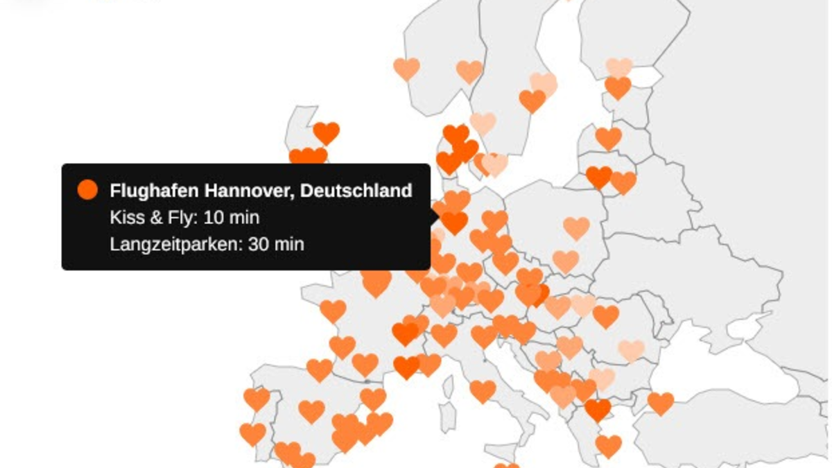 Love is in the air! ... doch falls ein Teil am Boden bleibt: An diesen Flughäfen verabschiedet man seine Liebsten am innigsten - Foto: presseportal.de