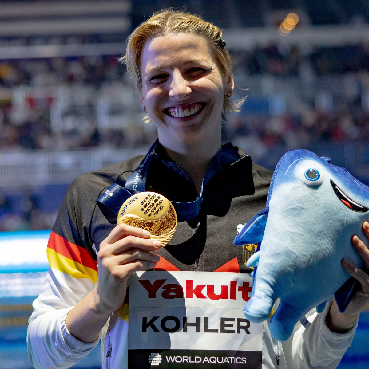 Hat sich mit ihrer WM-Goldmedaille einen Traum erfüllt: Angelina Köhler. - Foto: Jo Kleindl/dpa