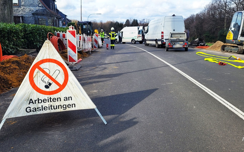 FW-EN: Gasaustritt an einer Baustelle - Foto: presseportal.de
