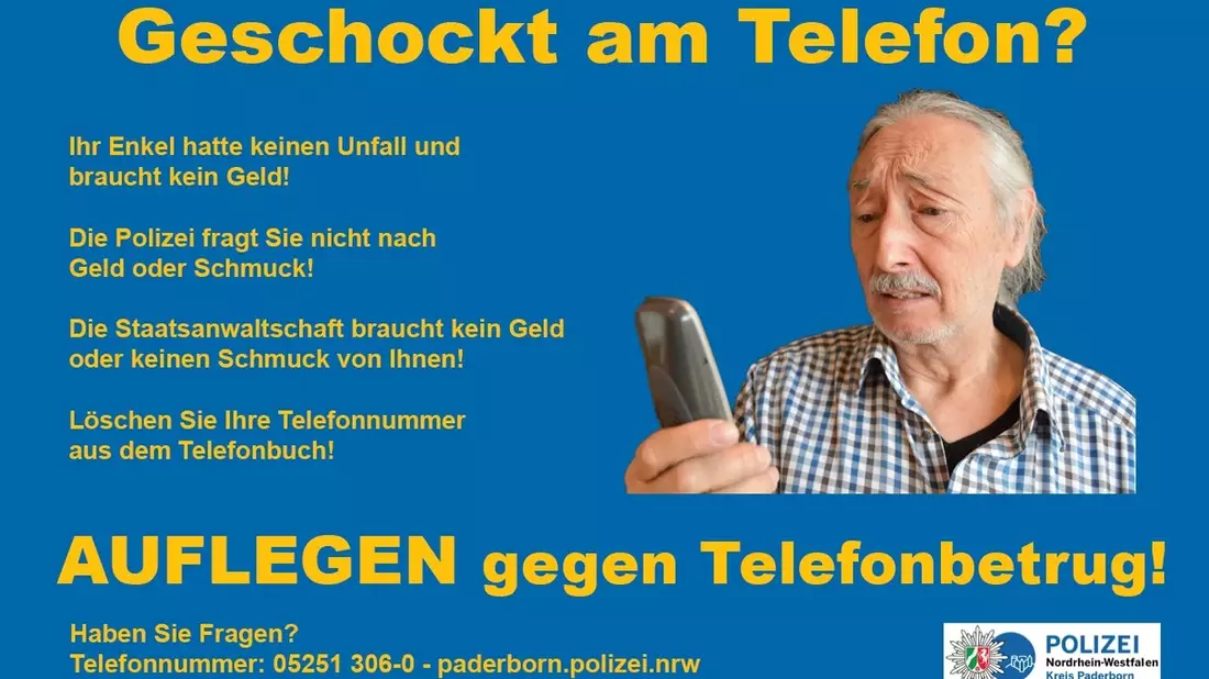 POL-PB: Geschockt am Telefon - Betrüger erbeuten Geld und Schmuck - Bild: presseportal.de