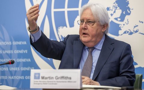 UN-Nothilfekoordinator Martin Griffiths befürchtet ein «Gemetzel» von Menschen in Gaza. - Foto: Martial Trezzini/KEYSTONE/dpa