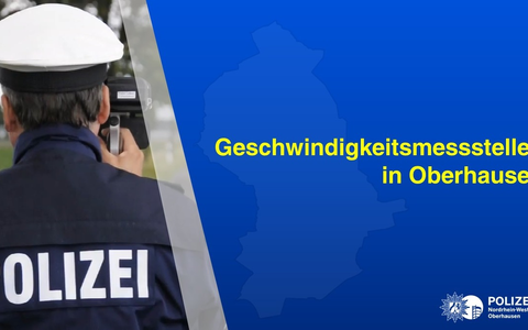 POL-OB: Geschwindigkeitsmessstellen in Oberhausen - Foto: presseportal.de