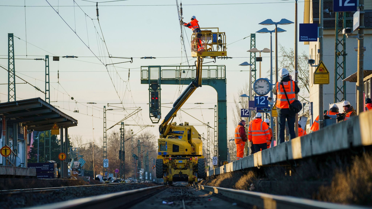 Die Riedbahn soll ab Mitte Juli für fünf Monate gesperrt und komplett saniert werden. - Foto: Andreas Arnold/dpa