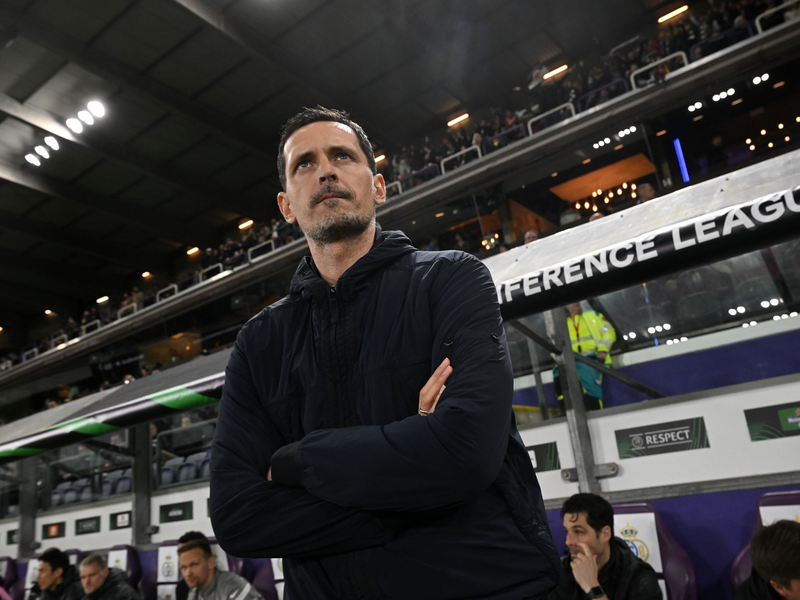 Hätte sich gegen Union Saint-Gilloise ein besseres Ergebnis gewünscht: Dino Toppmöller. - Foto: Federico Gambarini/dpa