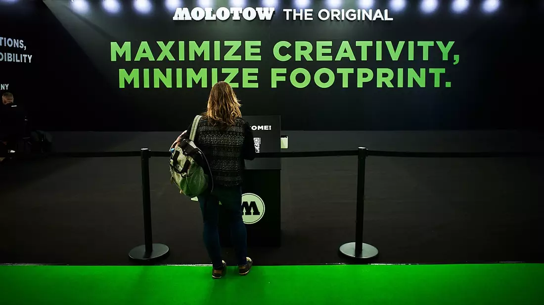 Einzigartig und unkonventionell: MOLOTOW's leere Präsentation auf der Creativeworld bricht alle Regeln! - Bild: presseportal.de