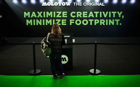 Einzigartig und unkonventionell: MOLOTOW's leere Präsentation auf der Creativeworld bricht alle Regeln! - Foto: presseportal.de