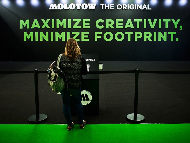 Einzigartig und unkonventionell: MOLOTOW's leere Präsentation auf der Creativeworld bricht alle Regeln! - Foto: presseportal.de