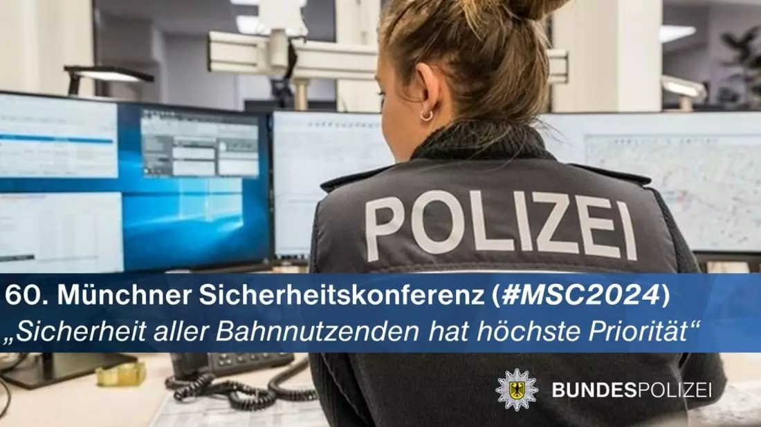 Bundespolizeidirektion München: Bundespolizei anlässlich 60. MSC im Einsatz: Sicherheit aller Bahnnutzenden hat höchste Priorität - Bild: presseportal.de