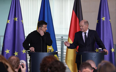 Wolodymyr Selenskyj und Olaf Scholz am 16.02.2024 - Foto: über dts Nachrichtenagentur