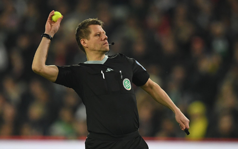 Schiedsrichter Patrick Ittrich wirft einen Tennisball vom Spielfeld. - Foto: Swen Pförtner/dpa