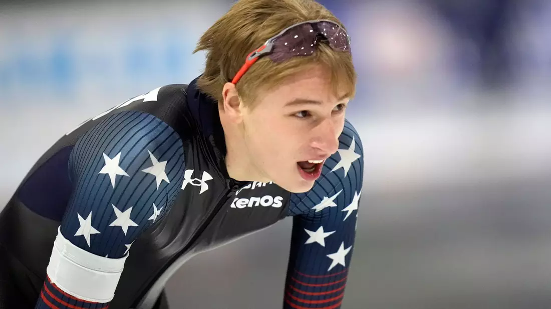 Eisschnelllauf-Sprinter Stolz verfehlte bei der WM den 500-Meter-Weltrekord nur knapp. - Bild: Rick Bowmer/AP/dpa