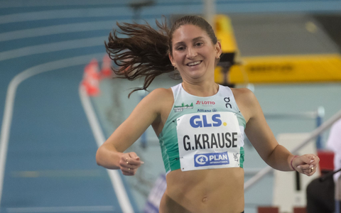 Siegte in Leipzig auch über die 1500 Meter: Gesa Krause. - Foto: Sebastian Willnow/dpa