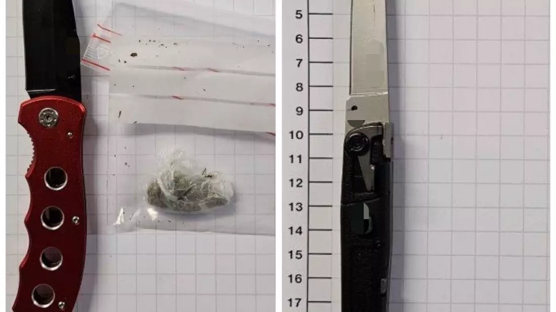 BPOL NRW: Bundespolizisten stellen Messer und Drogen sicher - Bild: presseportal.de