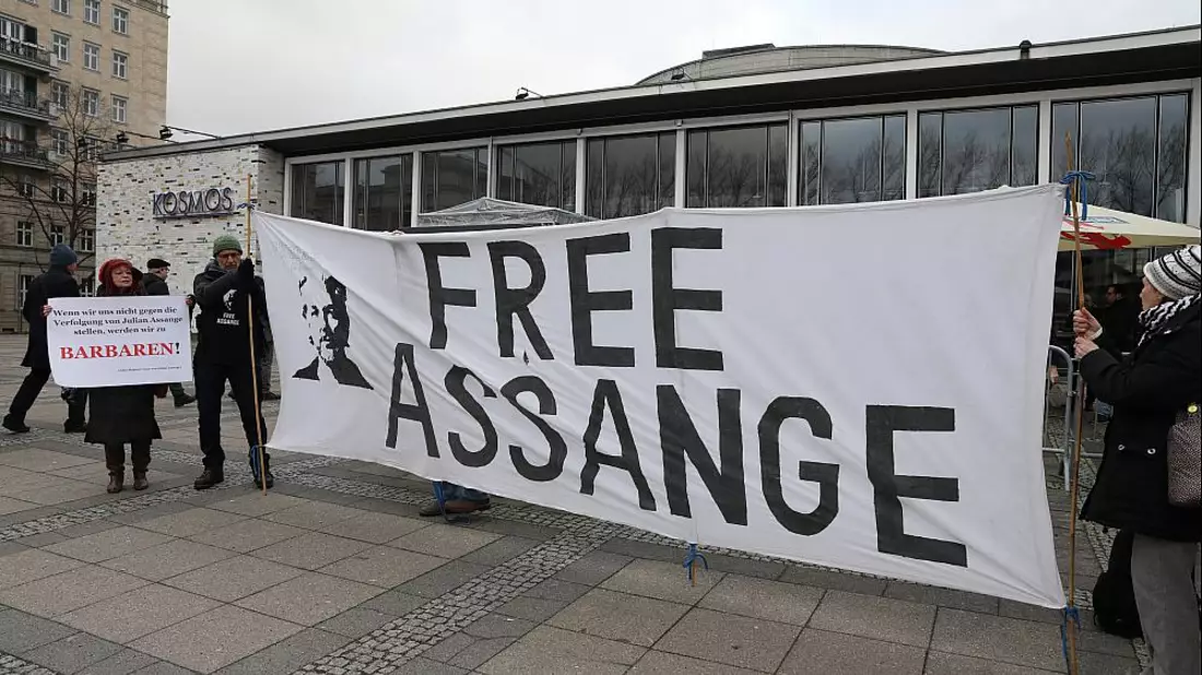 Protest für die Freilassung von Julian Assange (Archiv) - Bild: über dts Nachrichtenagentur