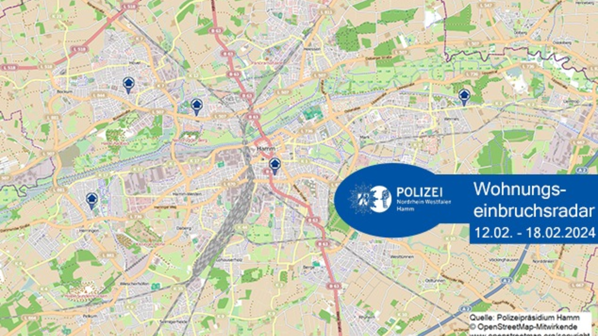 POL-HAM: Wohnungseinbruchsradar Hamm für die Woche vom 12. Februar bis 18. Februar - Foto: presseportal.de