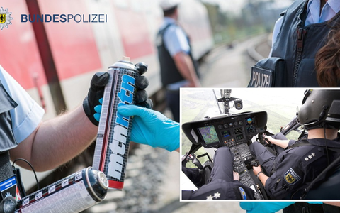Bundespolizeidirektion München: Sprayer gestellt / Erfolgreiche Festnahme nach Fluchtversuch - Foto: presseportal.de