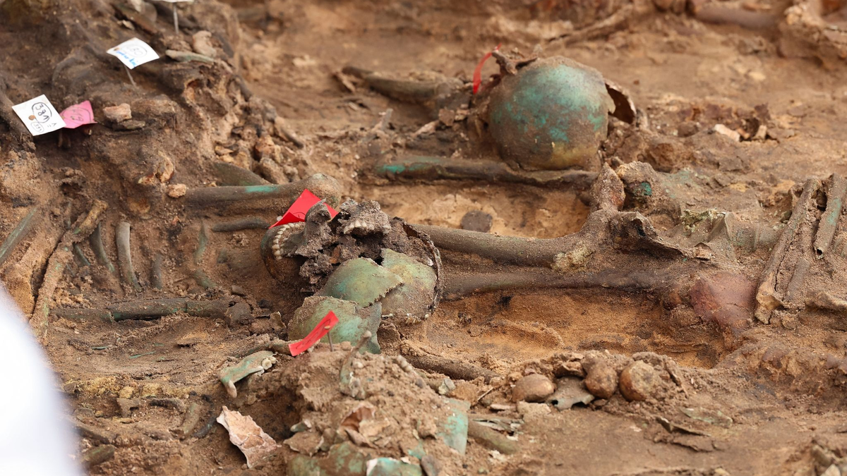 In Nürnberg wurde der möglicherweise größte Pestfriedhof Europas entdeckt. - Foto: Daniel Löb/dpa