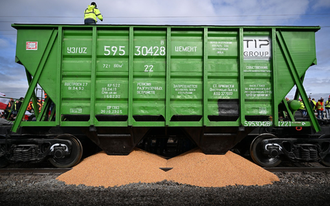 Protest der Landwirte auf den Bahngleisen am Grenzübergang zur Ukraine in Medyka. - Foto: Darek Delmanowicz/PAP/dpa