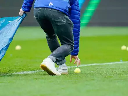 Bei der Höhe künftiger Strafen geht es nicht um die Anzahl der geworfenen Tennisbälle. - Foto: Uwe Anspach/dpa