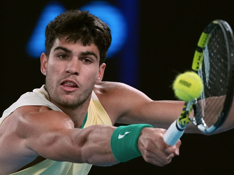 Will beim Masters in Indian Wells wieder spielen: Carlos Alcaraz. - Foto: Andy Wong/AP/dpa