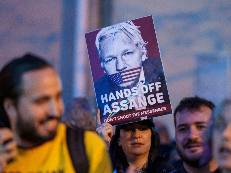 Für eine Freilassung Assanges setzen sich weltweit Menschenrechtsorganisationen und Journalistenverbände ein. - Foto: Manu Fernandez/AP