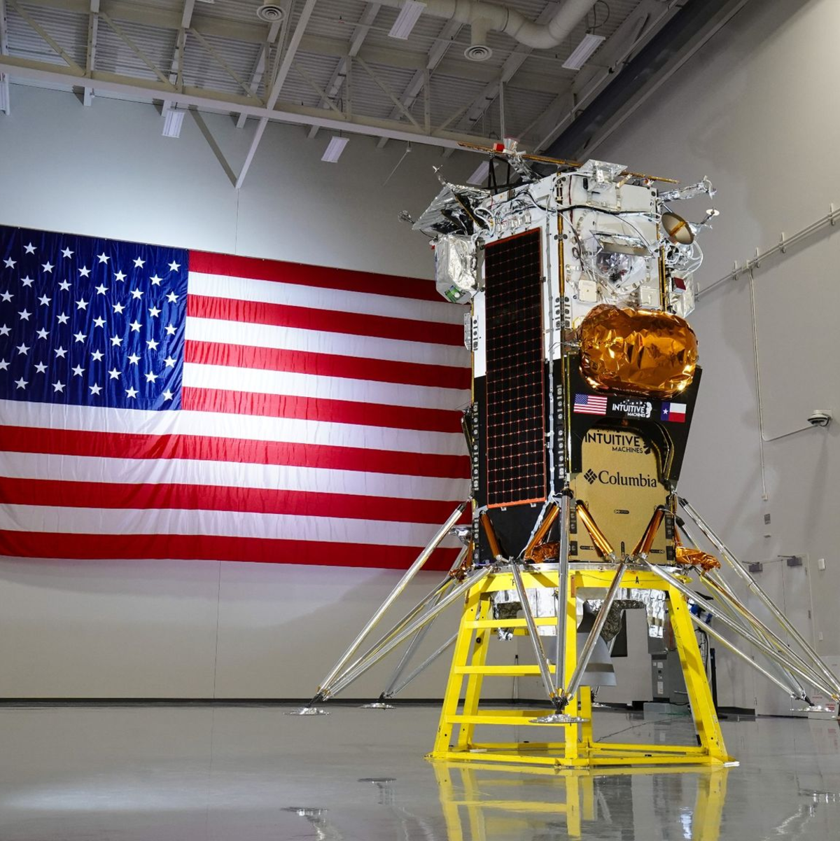 Der Lander «Nova-C» der Firma Intuitive Machines. - Foto: Nick Rios/Intuitive Machines/dpa