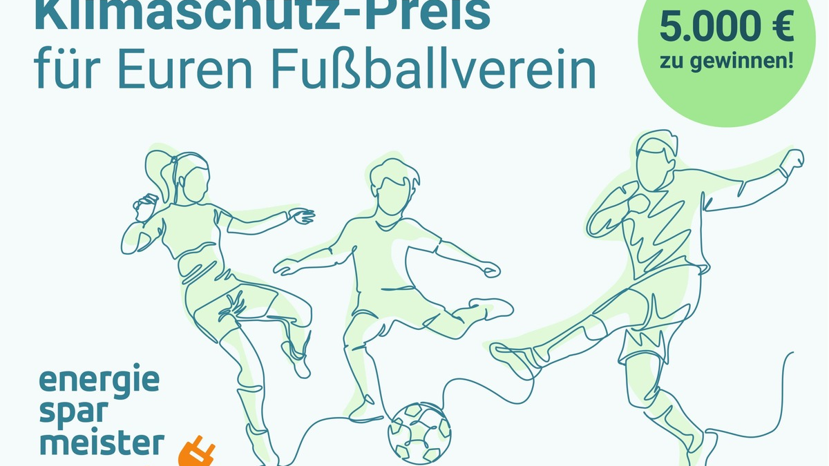 Klimaschutz-Preis für Jugendfußballvereine: Jetzt für Energiesparmeister-Titel bewerben / Preisgeld in Höhe von 5.000 Euro sowie Sachpreise zu vergeben / Bewerbung bis 20. März 2024 - Foto: presseportal.de