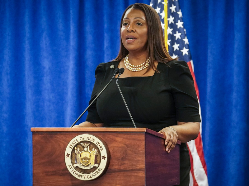 «Wenn er nicht über die Mittel verfügt, um das Urteil zu begleichen, werden wir gerichtliche Mechanismen zur Vollstreckung des Urteils ergreifen und den Richter bitten, seine Vermögenswerte zu beschlagnahmen», kündigt die New Yorker Generalstaatsanwältin an. - Foto: Bebeto Matthews/AP/dpa